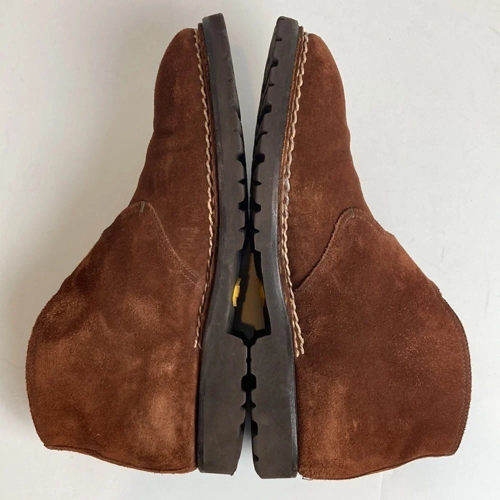 BONTONI Visionario Brown Suede Monk Boot 9.5 Italian Designer Old Money Luxury